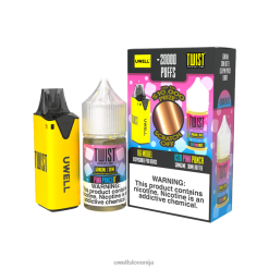 Uwell Slovenija Z0FPJ218 CLR: rumena/flv: ledeni roza udarec 50mg | UWELL V6 Naprava za enkratno uporabo + očeta 30 ml sok - collab snop